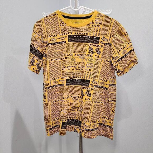 Eighty Eight women's yellow with black writing shirt size Large - Picture 1 of 11